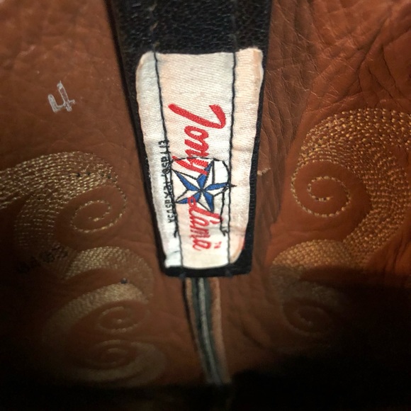 TONY LAMA MEN'S BLACK BELLY ANTIQUE SIGNATURE SERIES™ CAIMAN WESTERN BOOTS - Picture 9 of 12